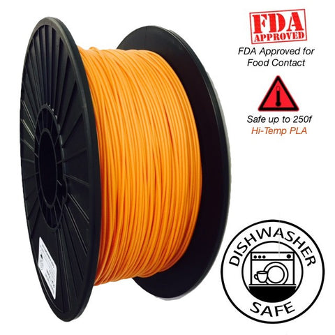 Raptor Series PLA - High Performance 3D Filament - HD Vivid Orange  -  1.75mm  -  1KG