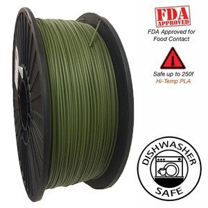 Raptor Series PLA - High Performance 3D Filament - In the Army Now- Green  -   1.75mm  -  1KG