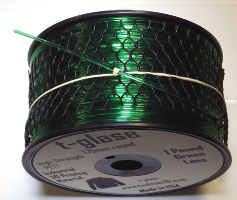 t-glase (PETG) 3D Printer Filament - GREEN - 1.75mm / 1LB